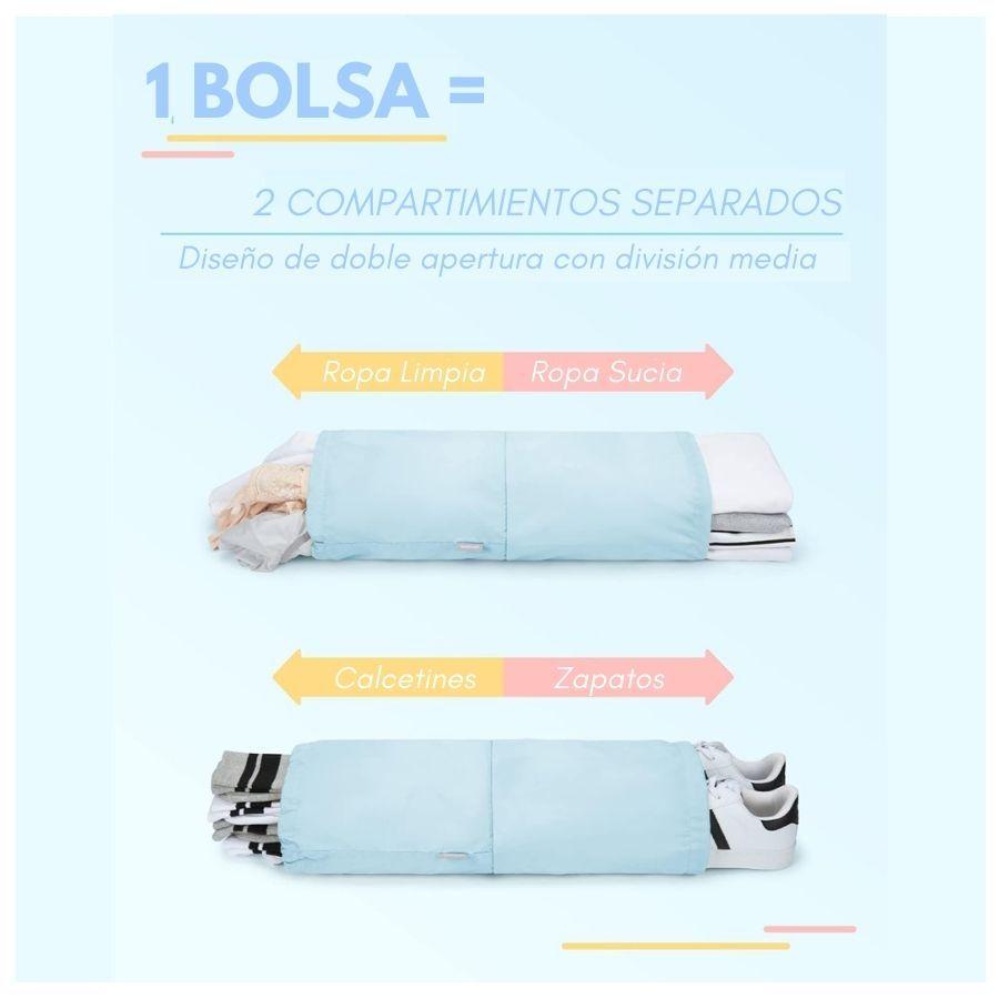 Bagsmart Juego de Bolsas de Compresión (6 unidades) - Celeste-3