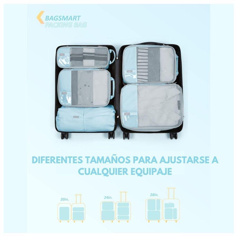 Bagsmart Juego de Bolsas de Compresión (6 unidades) - Celeste-6