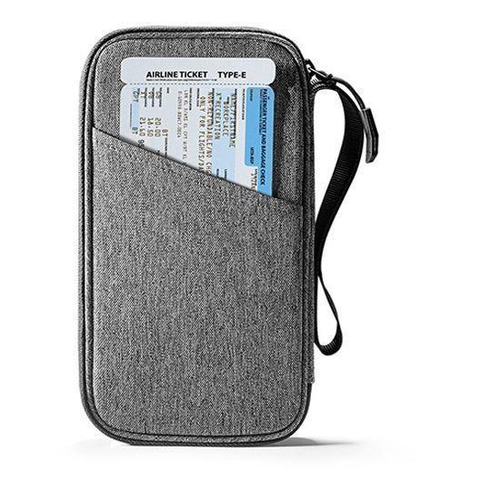 Funda para pasaportes y tarjetas - Gris-2