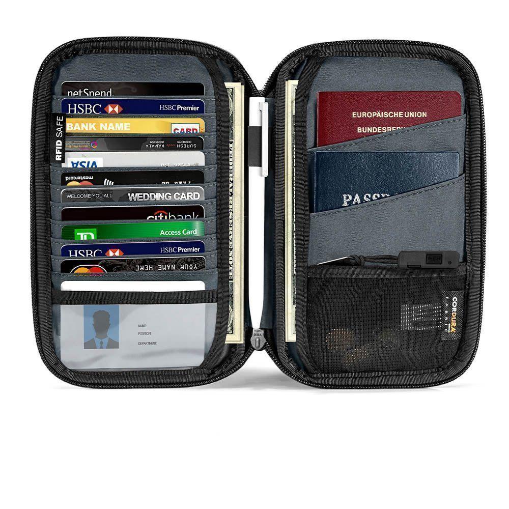 Funda para pasaportes y tarjetas - Gris-1