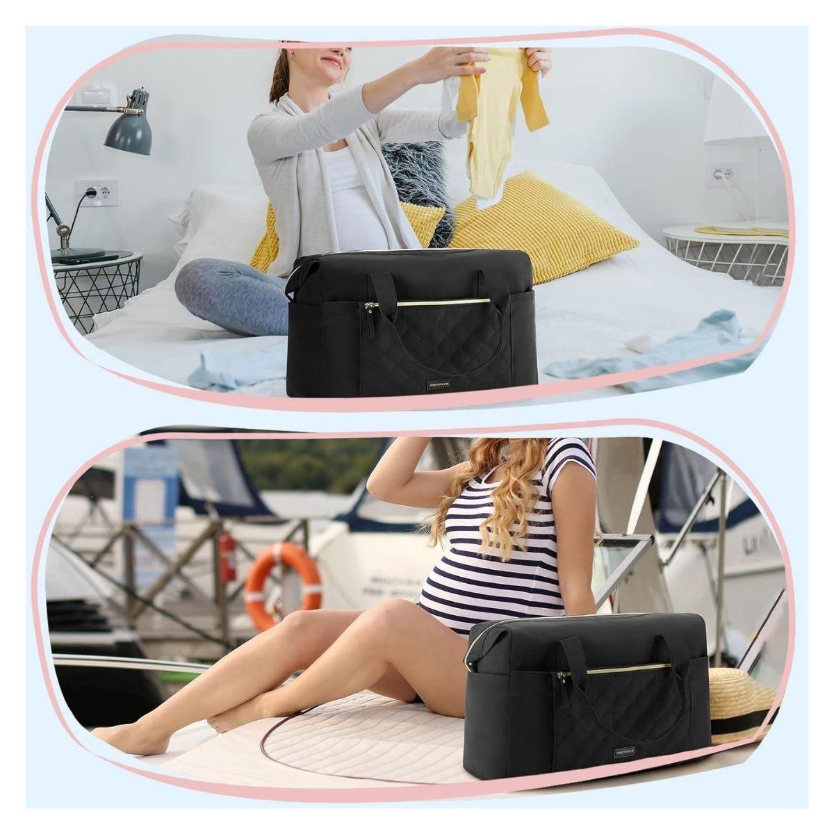 Mommore Bolso Maternal para Hospital Set 4 Piezas 39L - Negro-2