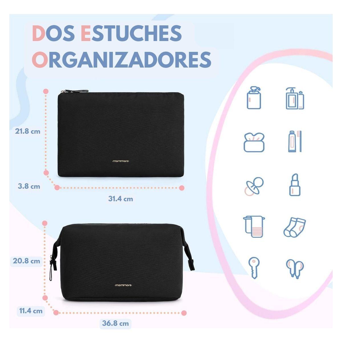 Mommore Bolso Maternal para Hospital Set 4 Piezas 39L - Negro-3