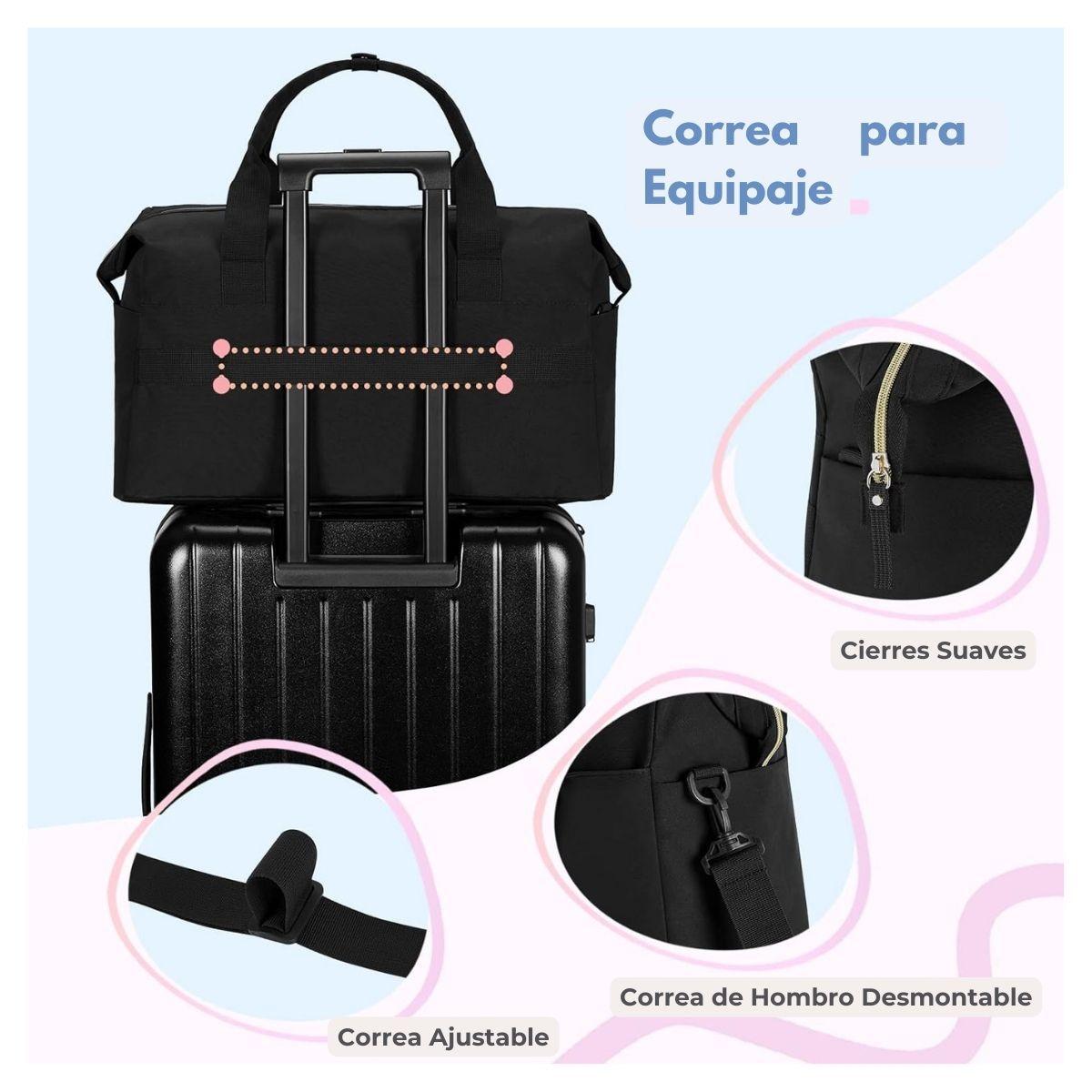 Mommore Bolso Maternal para Hospital Set 4 Piezas 39L - Negro-6