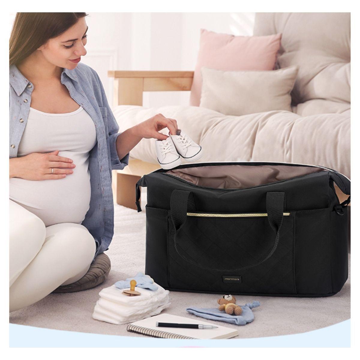 Mommore Bolso Maternal para Hospital Set 4 Piezas 39L - Negro-7