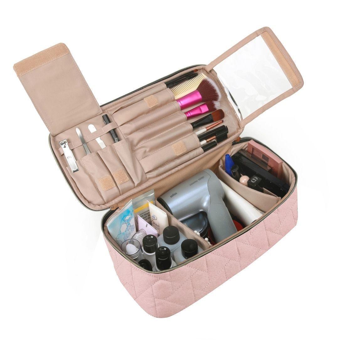 BAGSMART Estuche de Maquillaje Aurora para viajar- Rosado-4