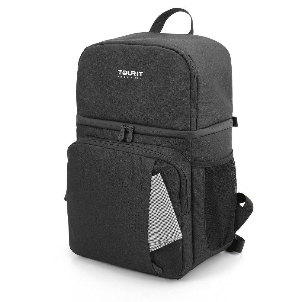 TOURIT Mochila térmica doble cubierta 28L - Negro-0