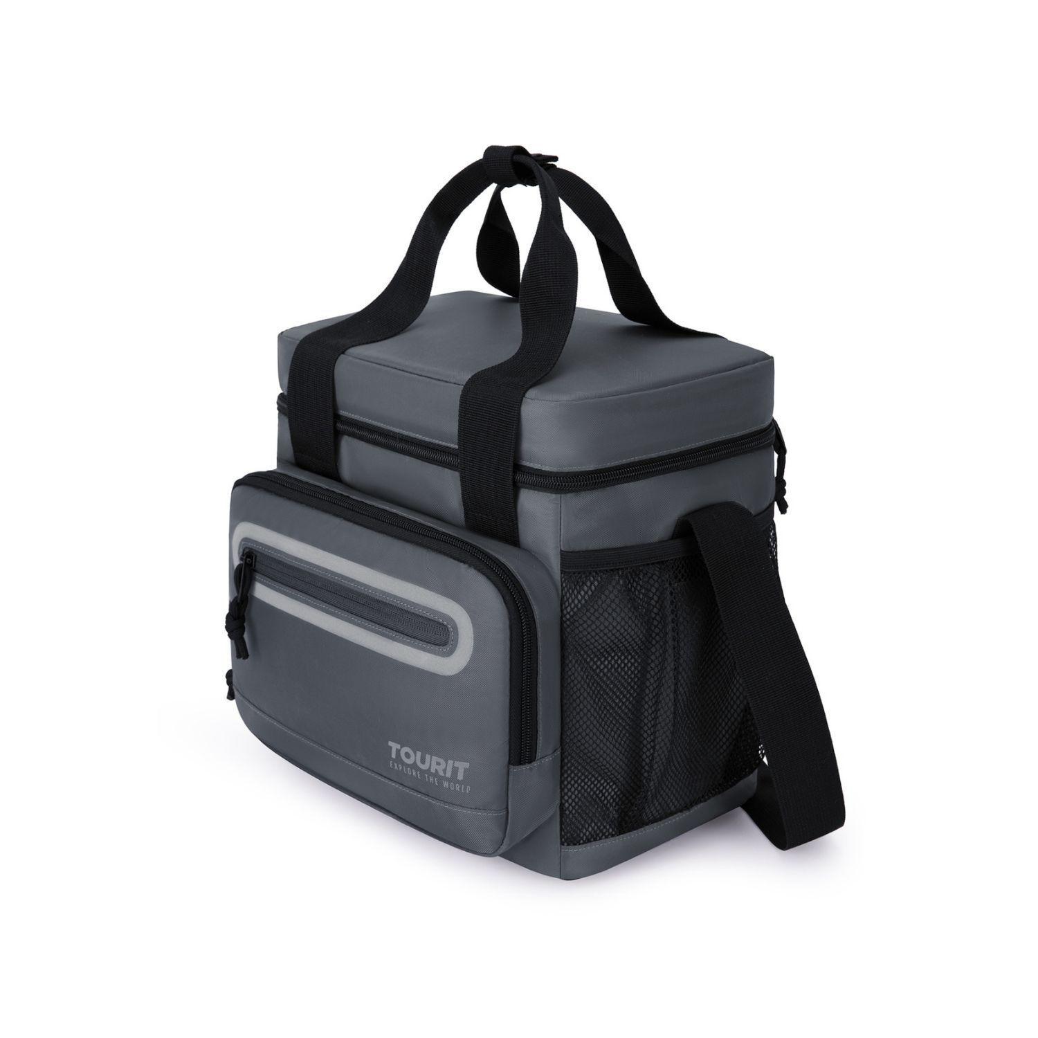 Tourit Lonchera Térmica Work 20 latas 14L Impermeable Gris Oscuro-1