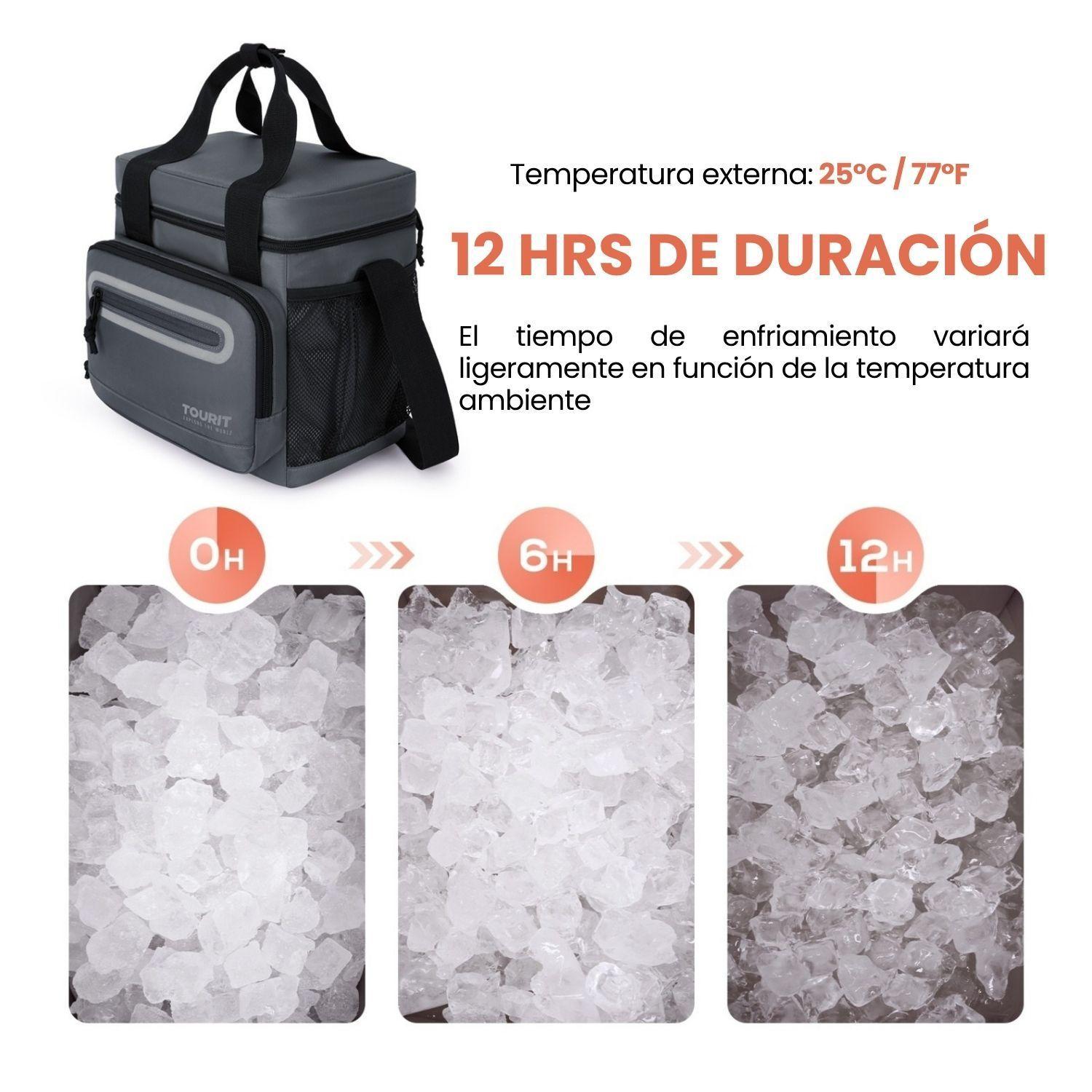 Tourit Lonchera Térmica Work 20 latas 14L Impermeable Gris Oscuro-6