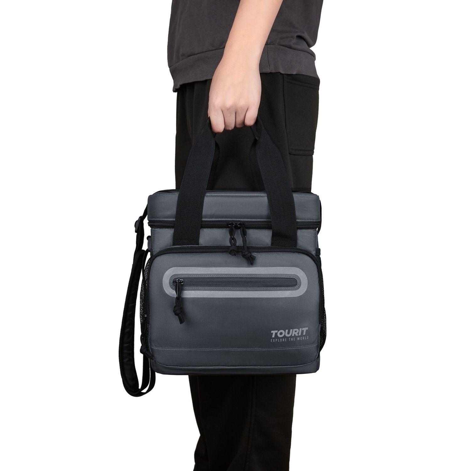 Tourit Lonchera Térmica Work 20 latas 14L Impermeable Gris Oscuro-7