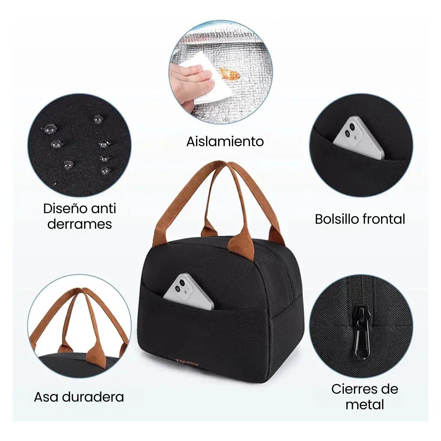Tourit Lonchera Térmica Femenina de 9.4L - Negro-4