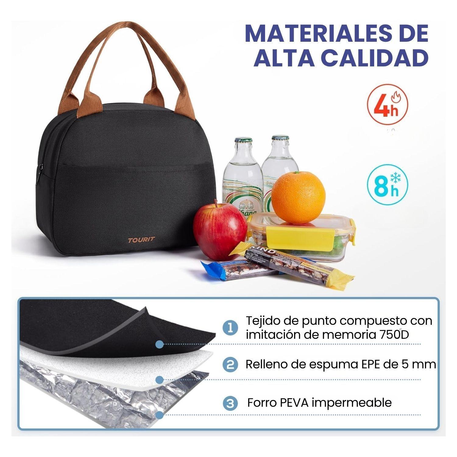 Tourit Lonchera Térmica Femenina de 9.4L - Negro-7