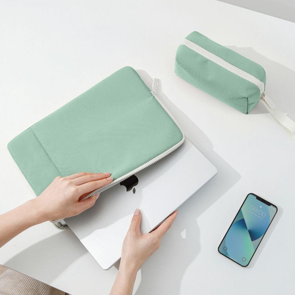 Tomtoc A23 Funda Lady Para Macbook 14''+ organizador Verde-3