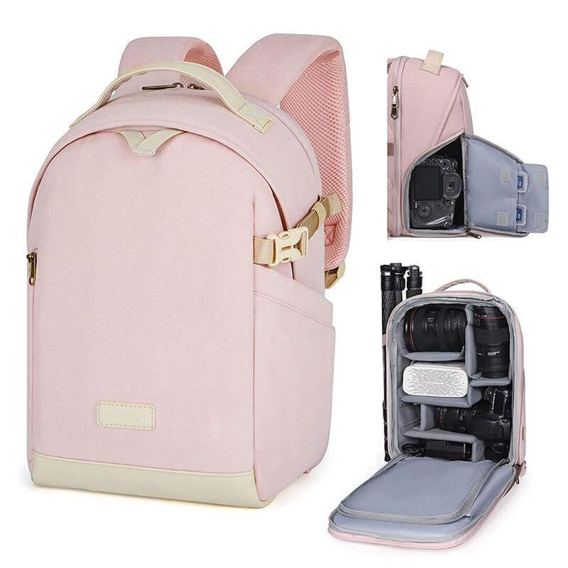 Bagsmart Camera & Photo Mochila para cámara - Rosado-4