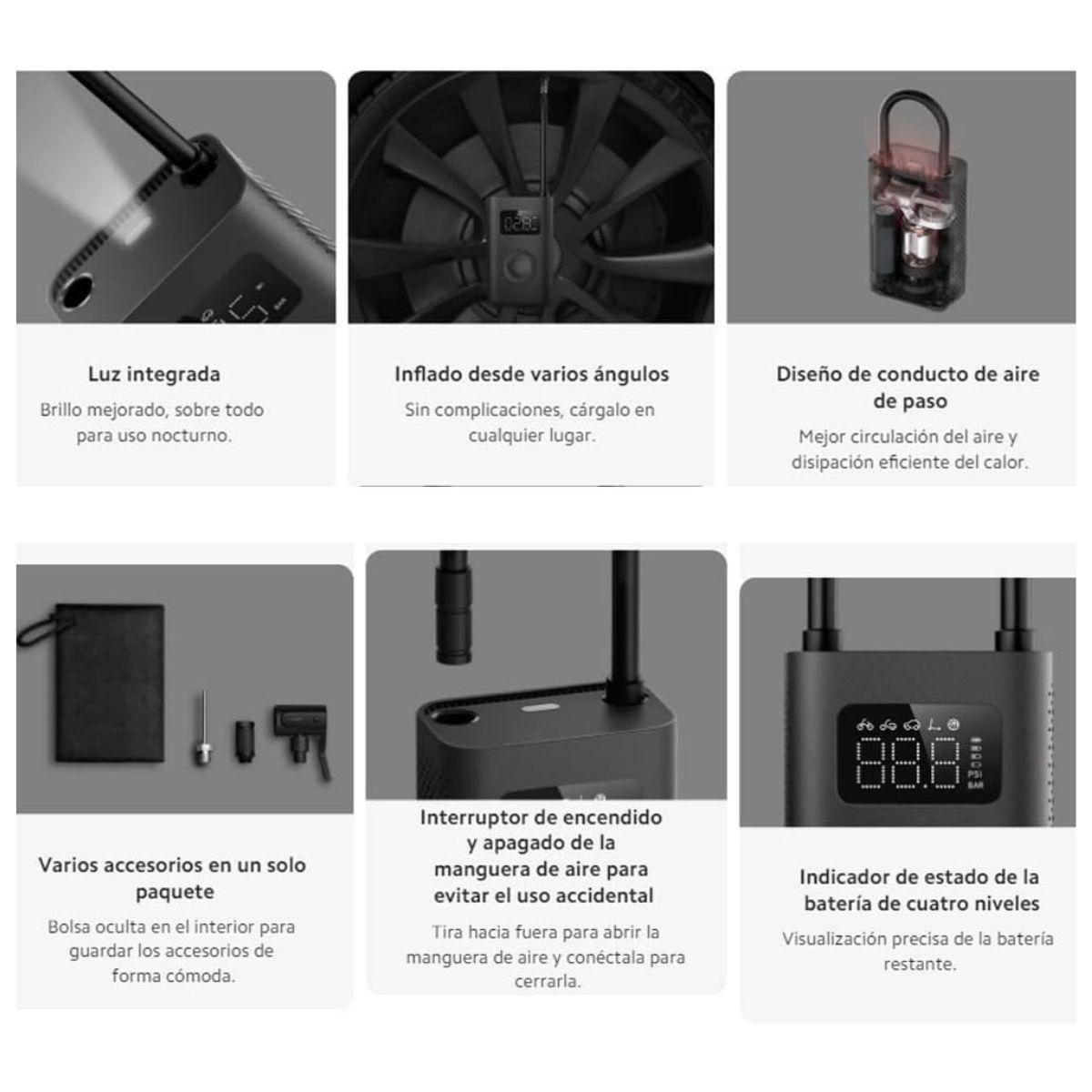 Xiaomi Mini Compresor Mi Portable Air Pump 2 - Inflador eléctrico-4