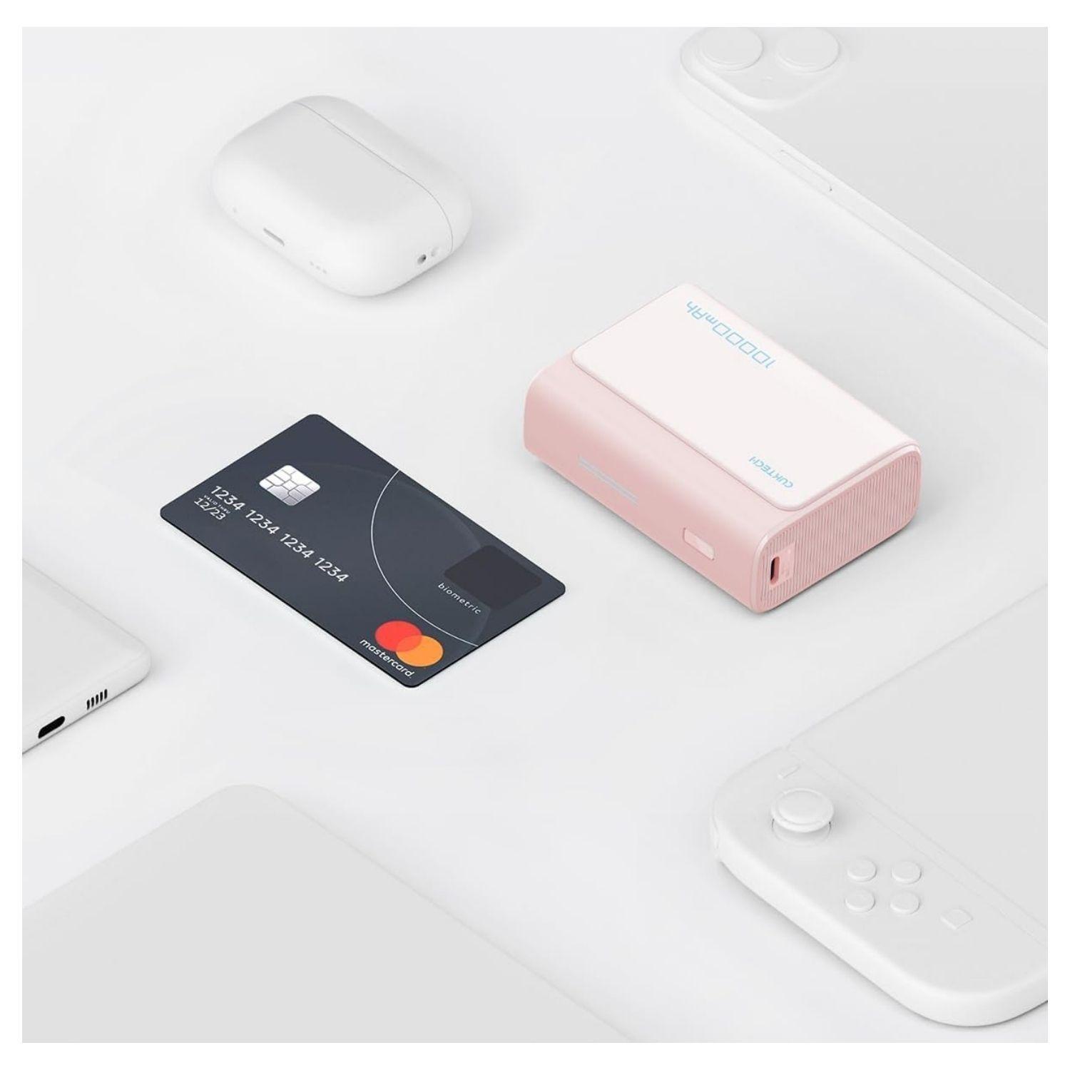 Cuktech Power Bank Cargador Portátil 30W 10000 mAh Rosado-3