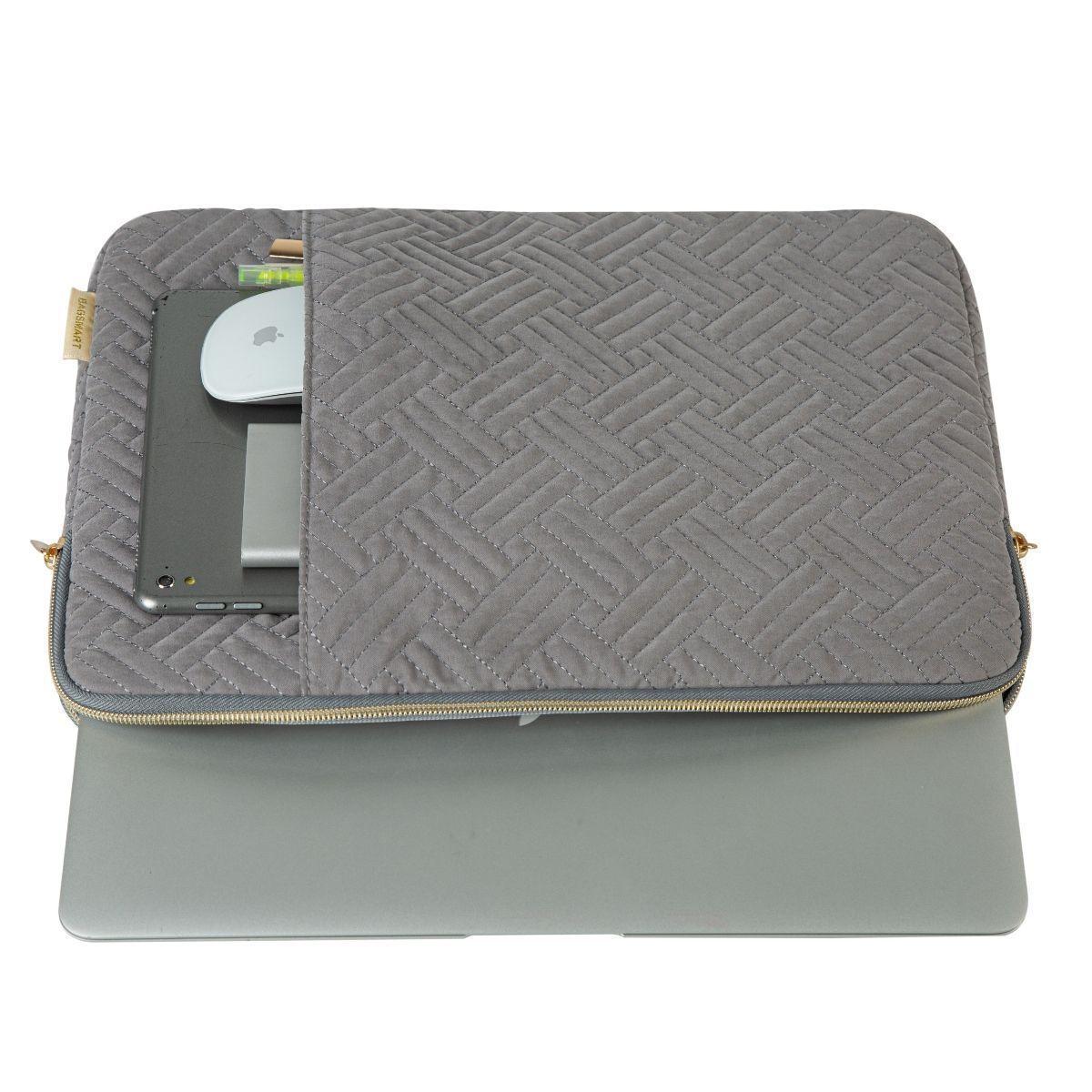 Bagsmart Funda Notebook 13,3″ Resistente al Agua con Bolsillo Gris-4