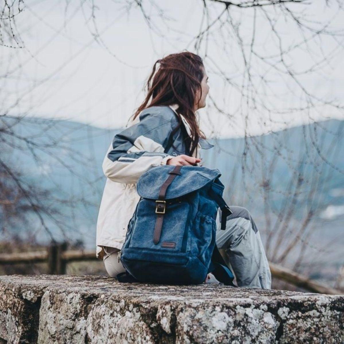 Bagsmart - Mochila para Cámara Anniston - Azul oscuro-6