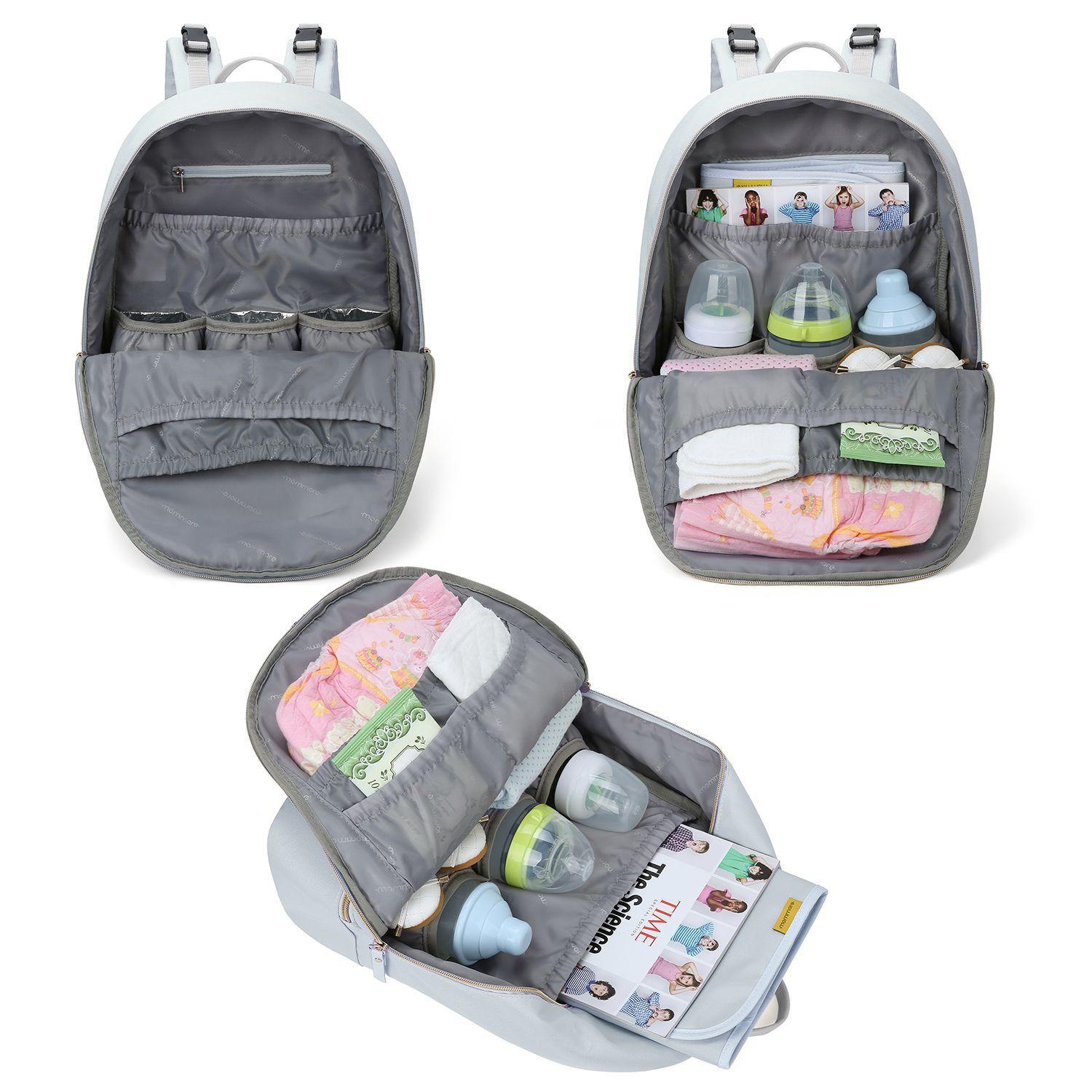 Mochila grande para pañales SIENA para laptop 13"- gris-2