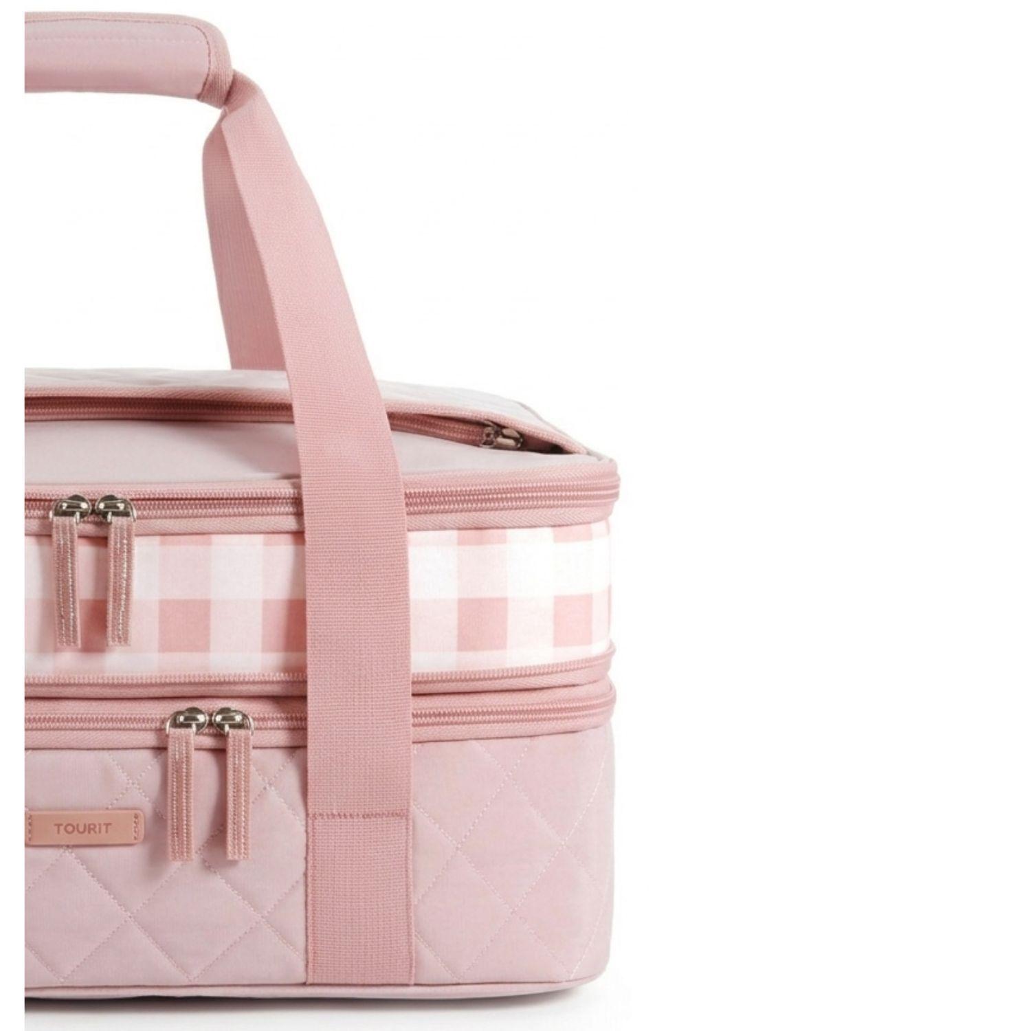 Tourit Bolsa Térmica Doble Comida 23x33cm Acolchada Rosa-9