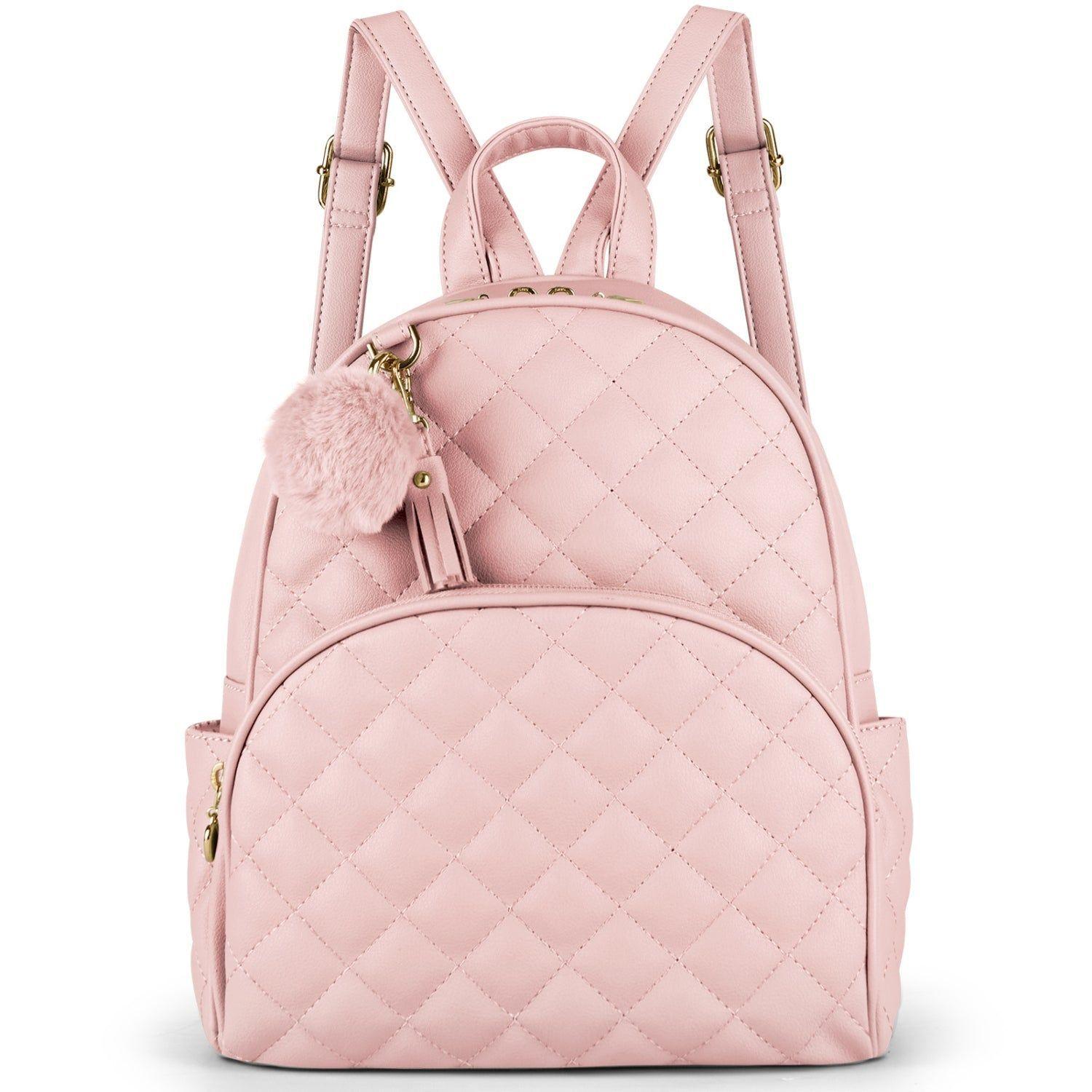 Ecosusi Mini Mochila Juvenil Acolchada para 9,7" Rosado-1