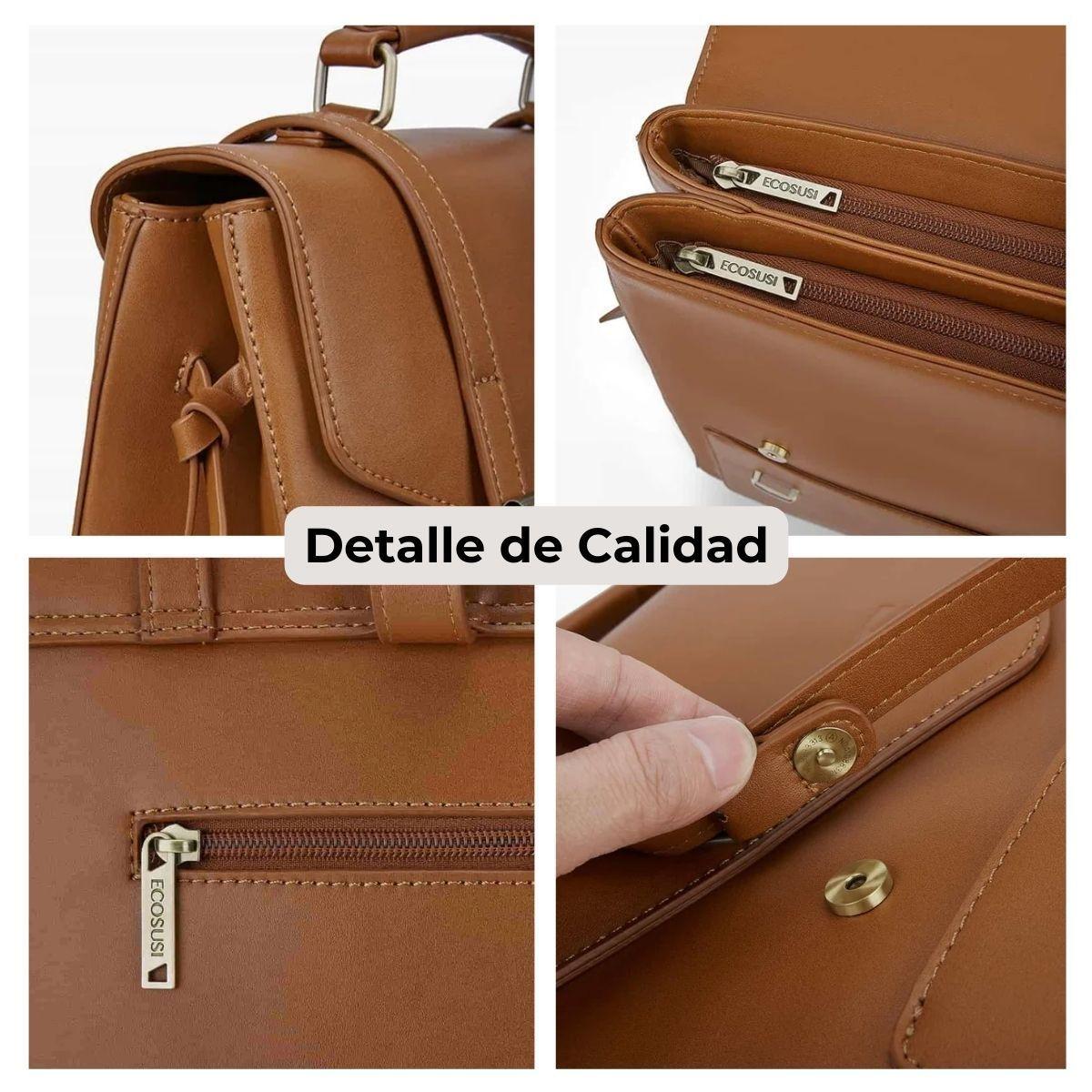 Ecosusi Mochila Vintage BELLADONNA 14" - Marrón-7