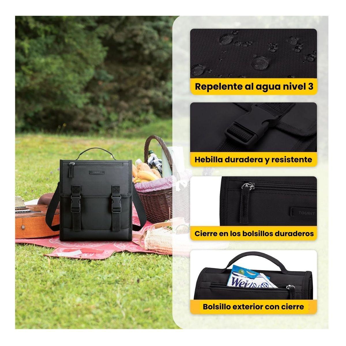 Tourit Lonchera Térmica con Hebilla 11L - Negro-4