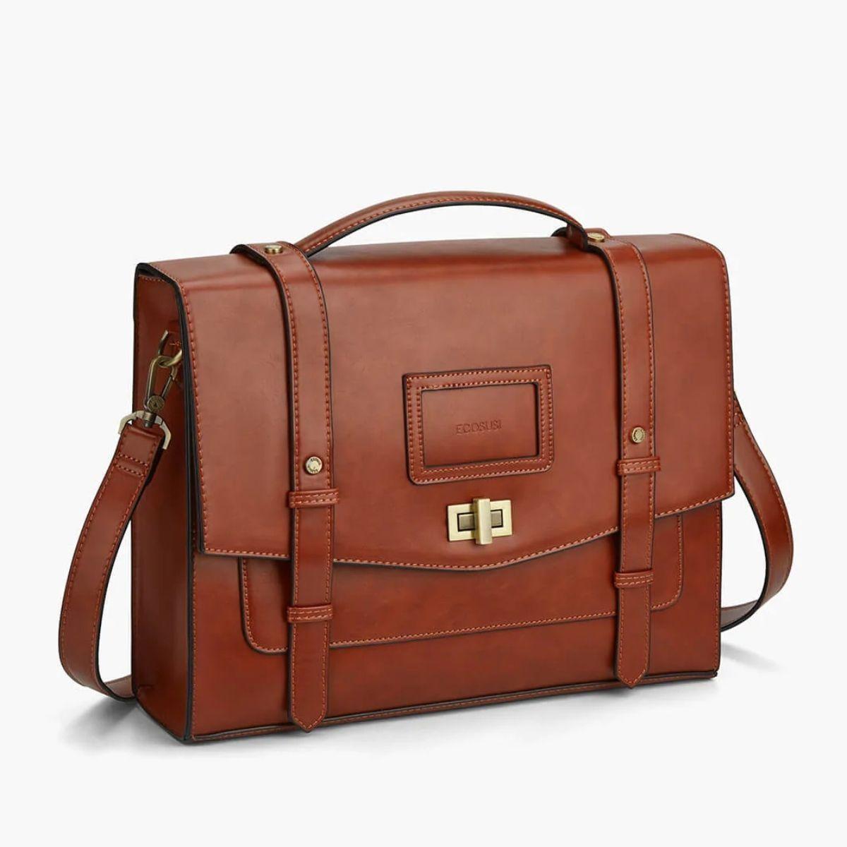 Ecosusi - Mochila Cambridge de mujer para notebook de 14" - Marrón-4