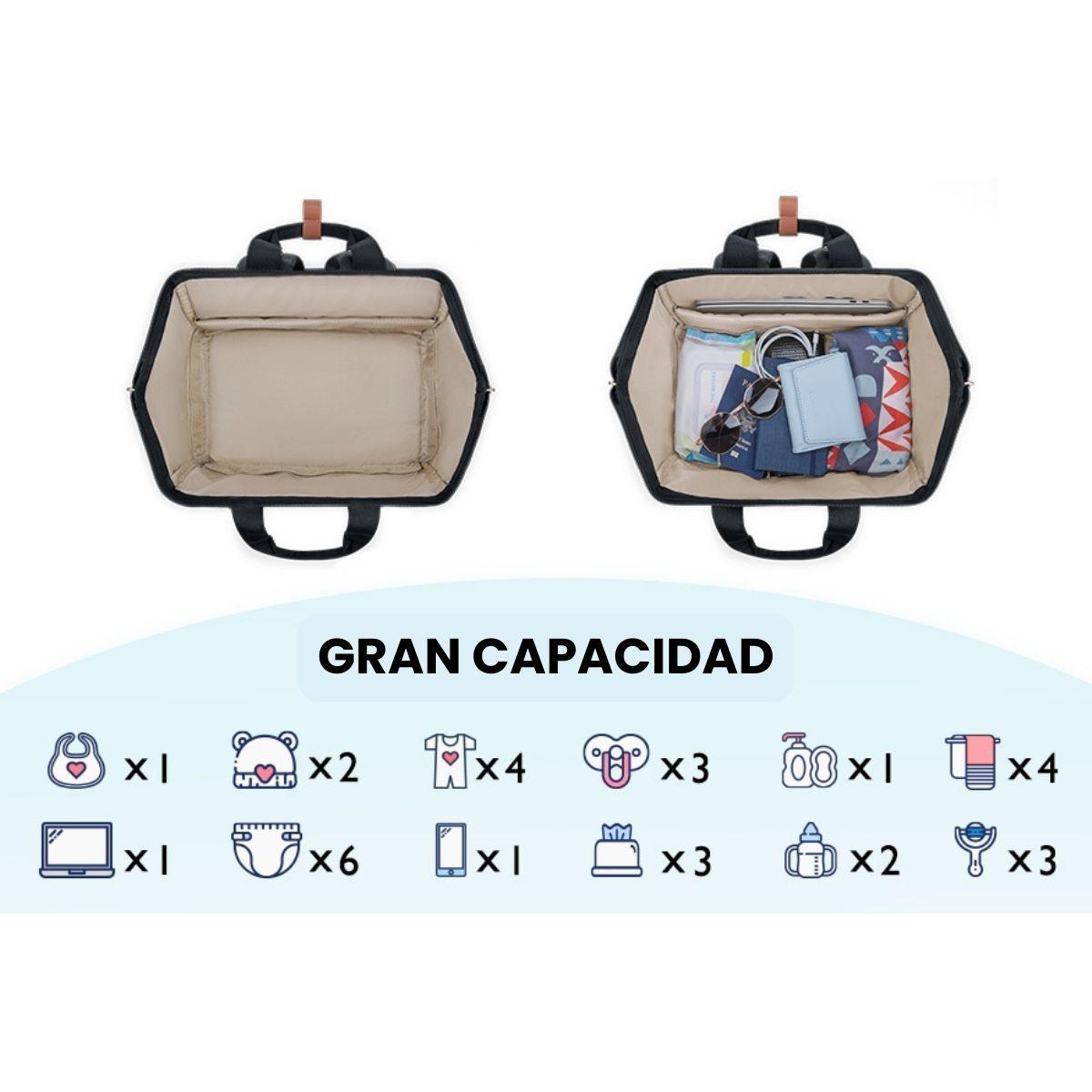 Mommore Mochila para Extractor de Leche para notebook de 15,6" - Negro-7