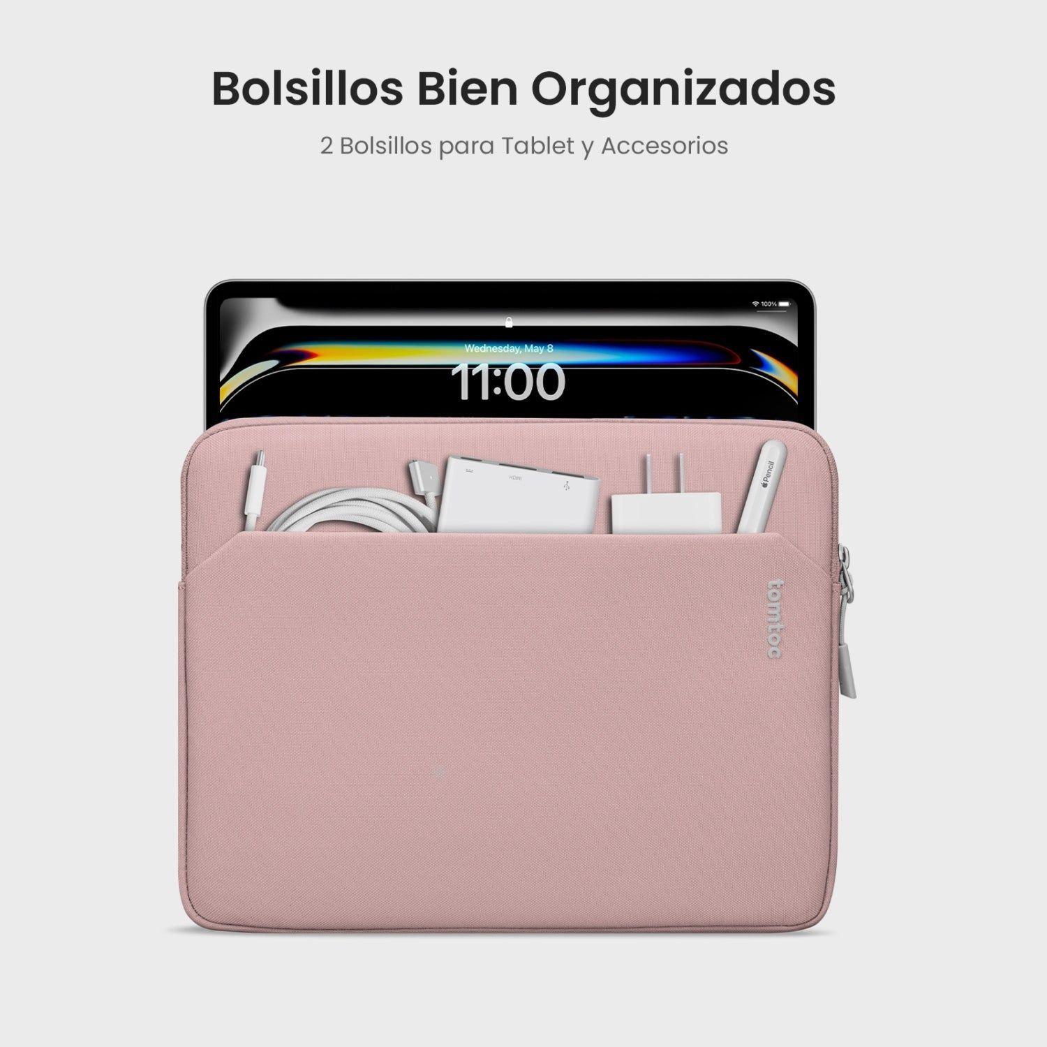 Tomtoc Funda Light-B18 para iPad Pro / Air 11" Rosado-4
