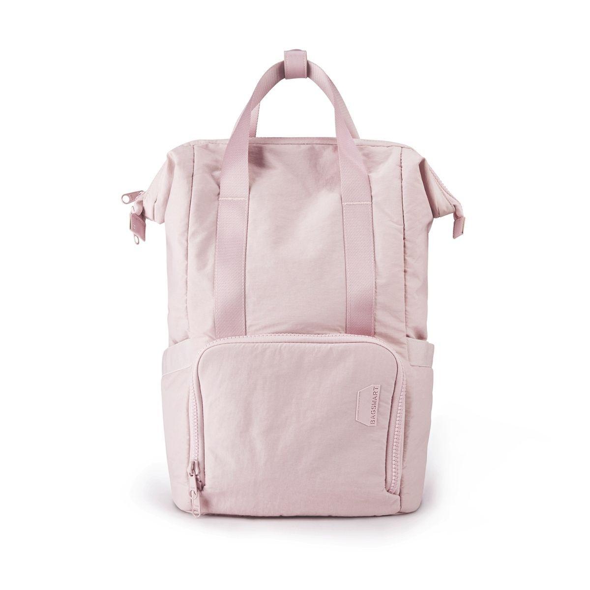Bagsmart - Mochila para notebook de hasta 15.6" impermeable - Rosado-0