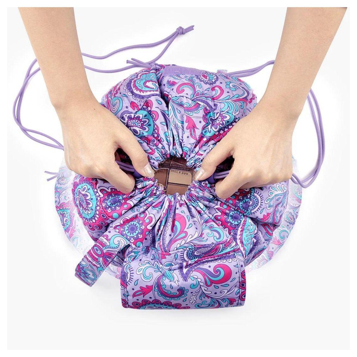 Bagsmart Cosmetiquero Wanderland Acolchado - Morado Flores-2