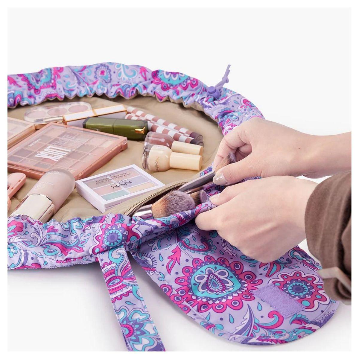 Bagsmart Cosmetiquero Wanderland Acolchado - Morado Flores-4