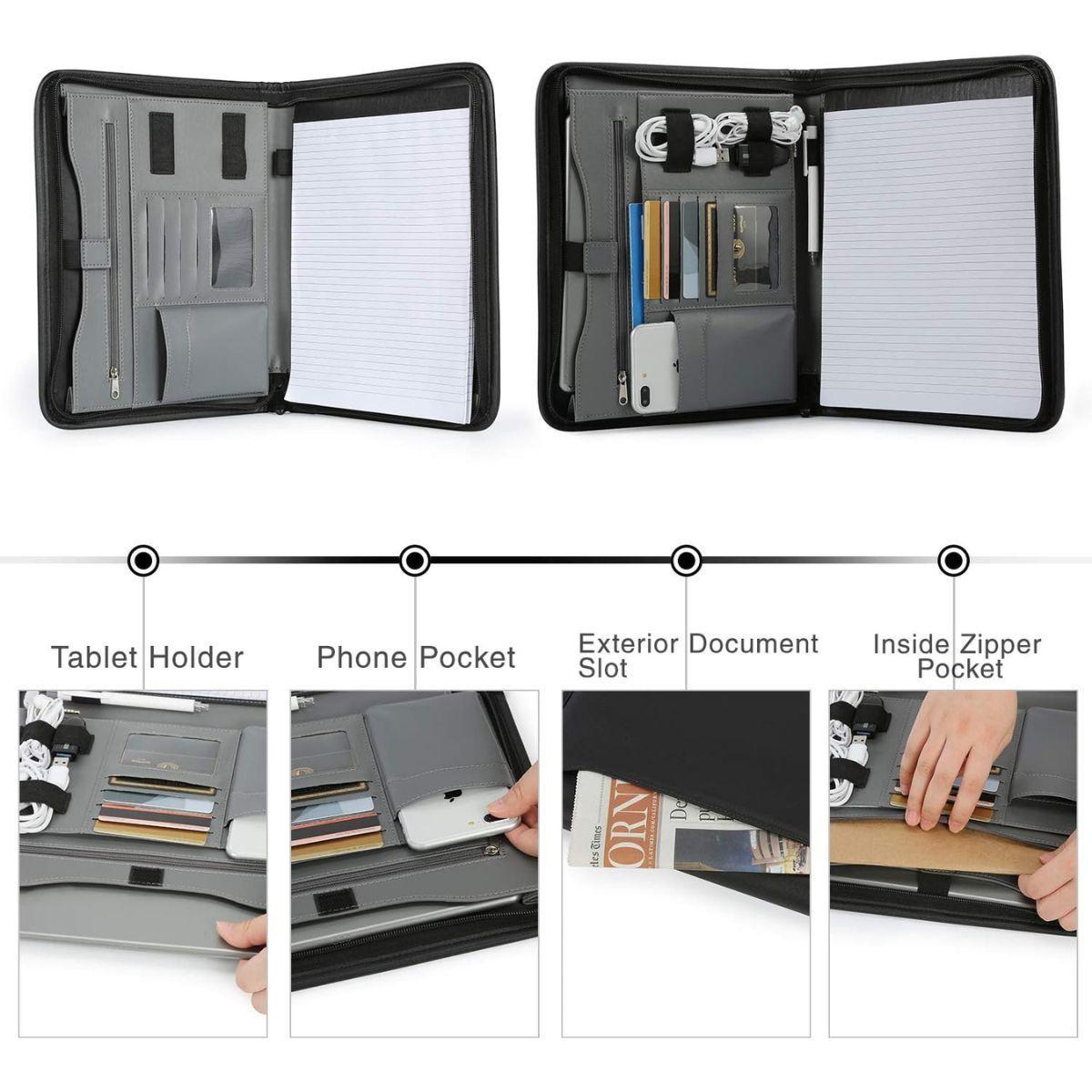 Ecosusi Portafolio 10.5" organizador de documentos - Negro-6