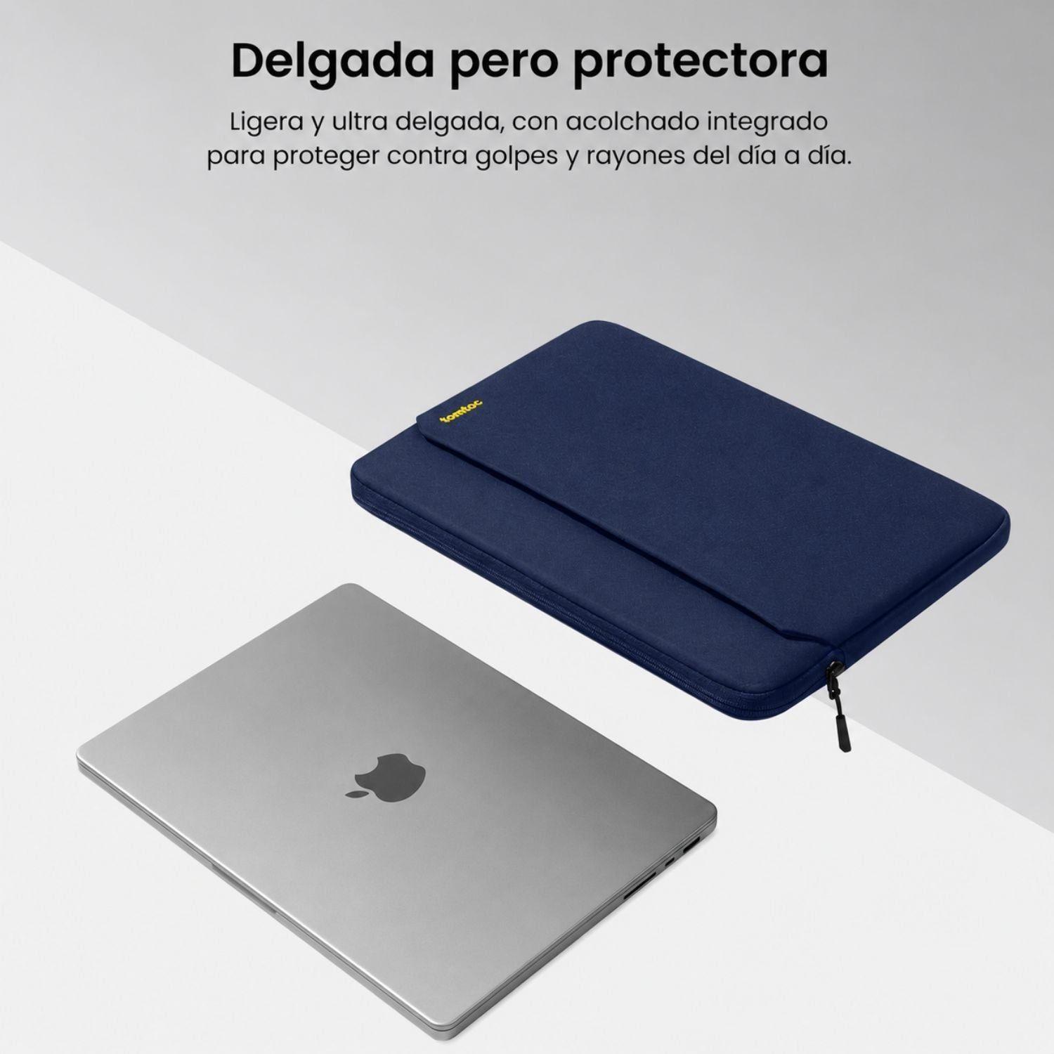Tomtoc Funda Light-A18 para MacBook Neo/ Air / Pro 13" Azul Oscuro-4