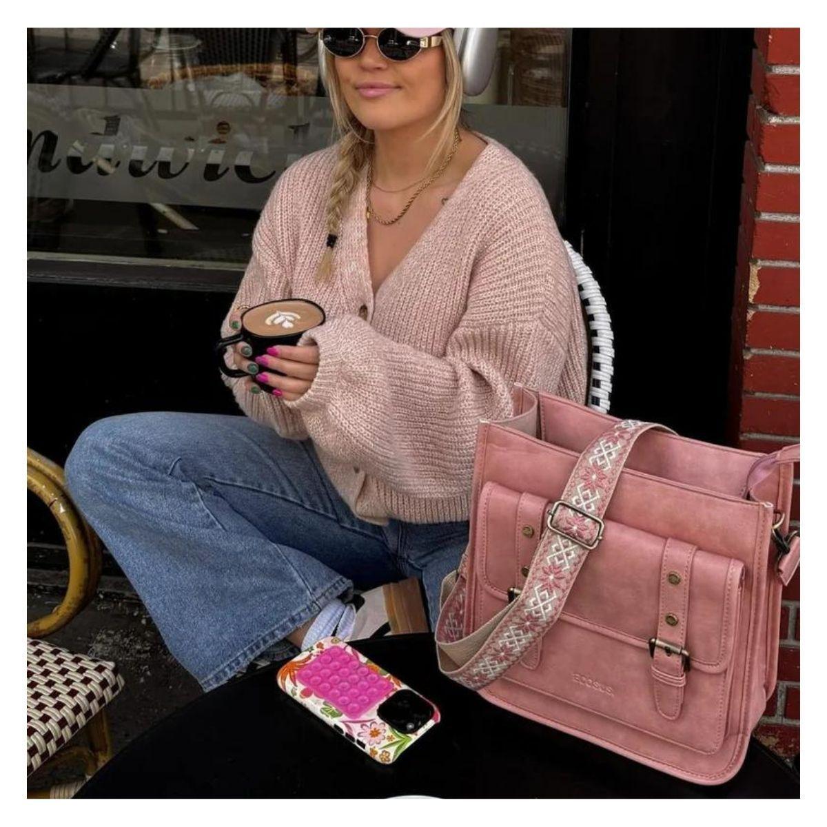 Ecosusi Bolso Mensajero Sophie para tablet 11" - Rosado-2