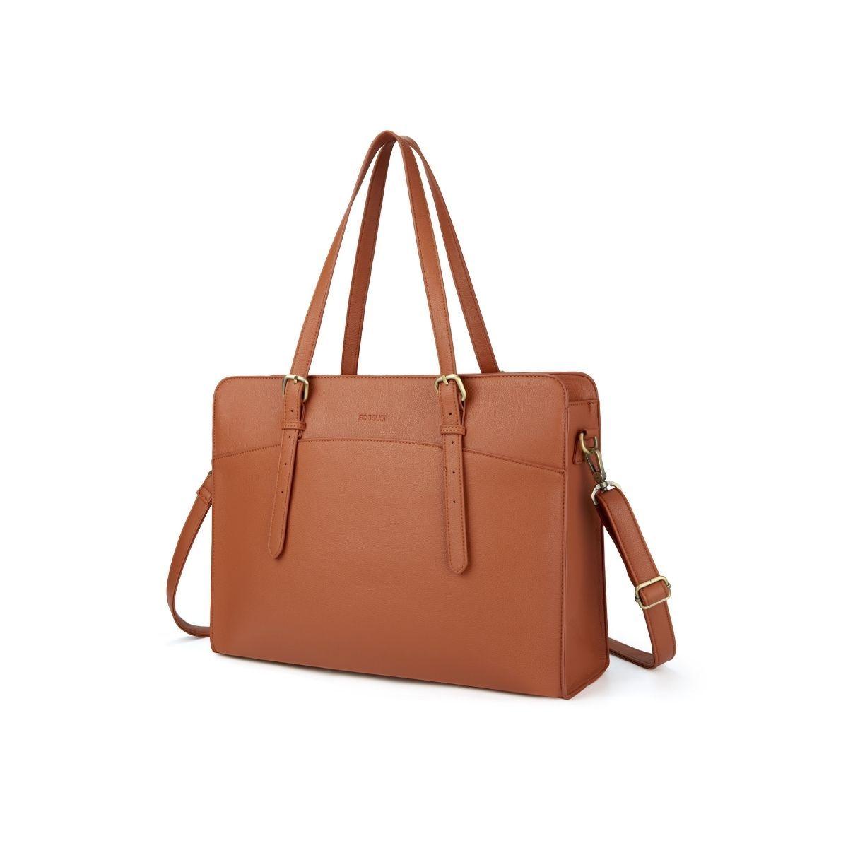 Ecosusi Bolso Tote Versátil para Notebook 15.6" - Marrón-1
