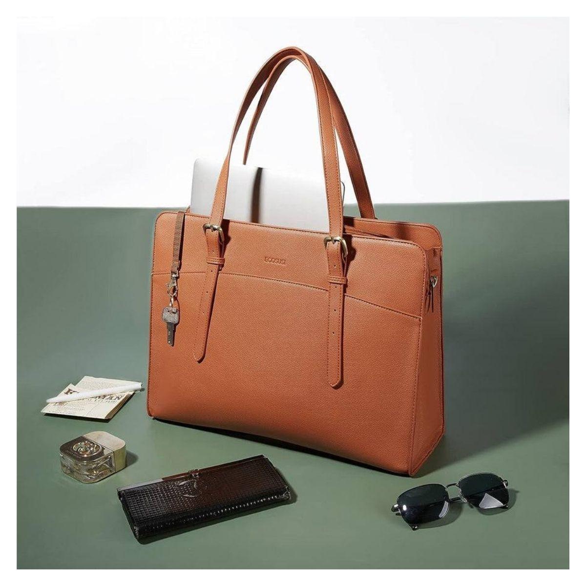 Ecosusi Bolso Tote Versátil para Notebook 15.6" - Marrón-2