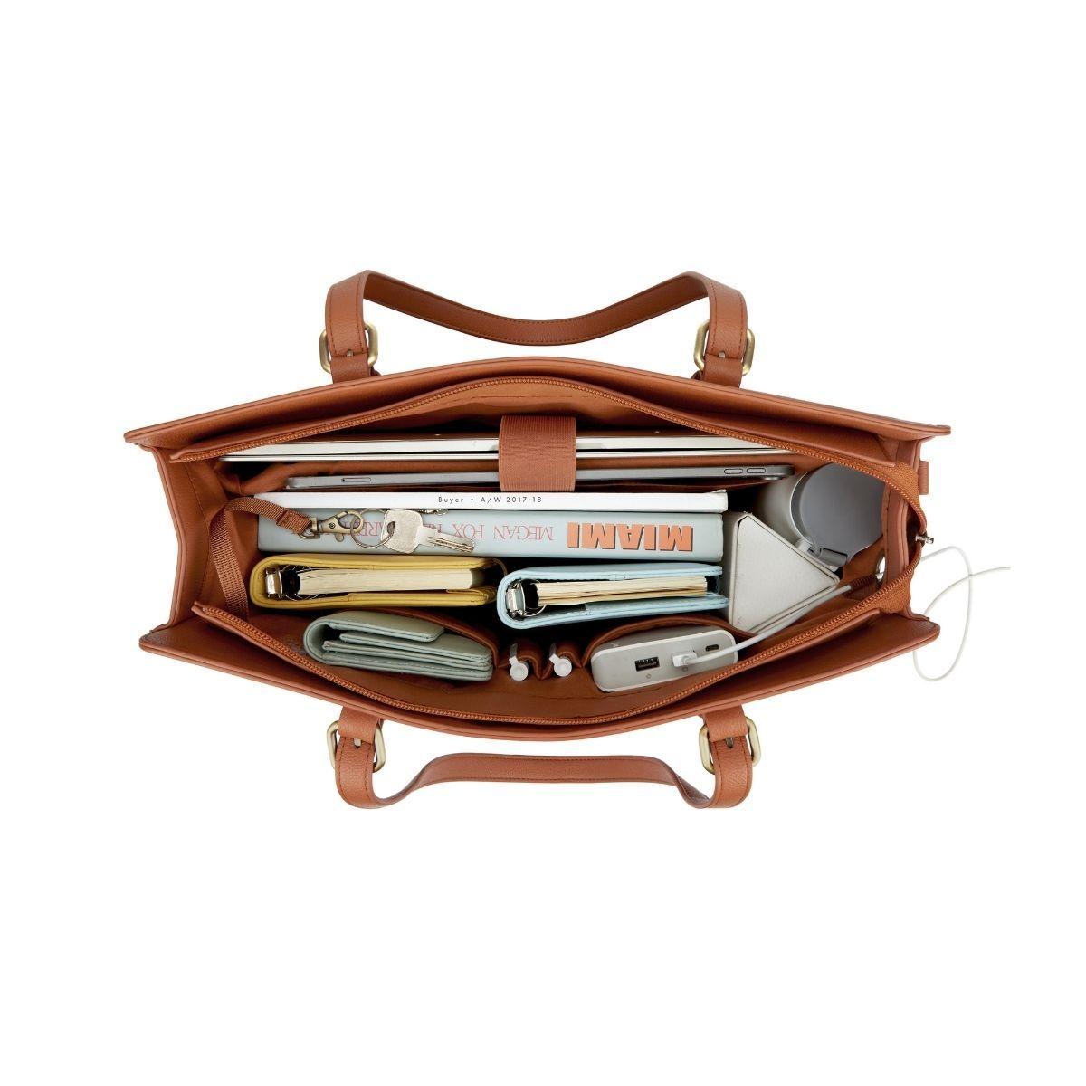 Ecosusi Bolso Tote Versátil para Notebook 15.6" - Marrón-5