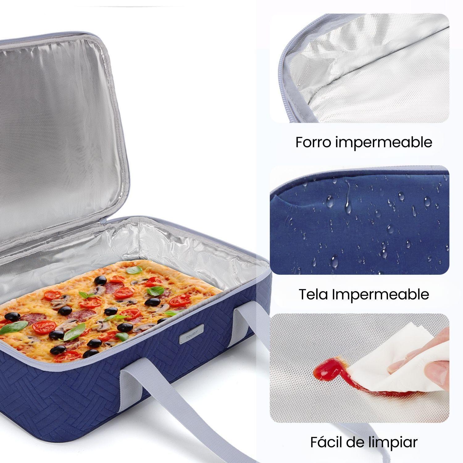 Tourit Bolsa Térmica Comida 23x33cm Impermeable Azul Marino-4
