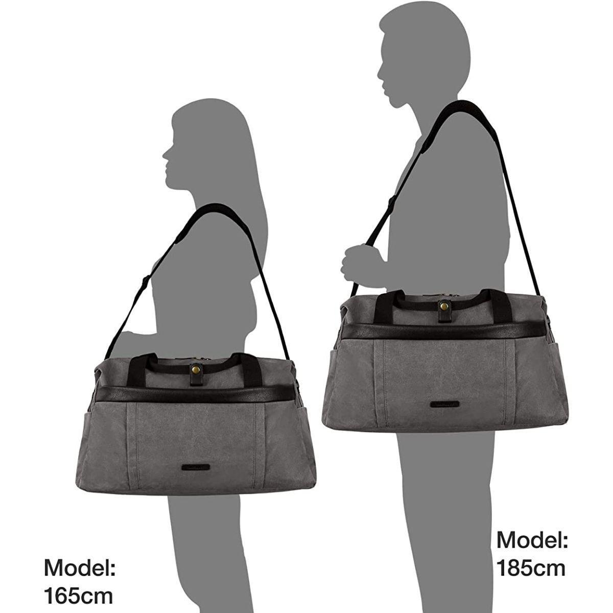 Bagsmart - Bolso de viaje y gimnasio grande 40L - Gris oscuro-1