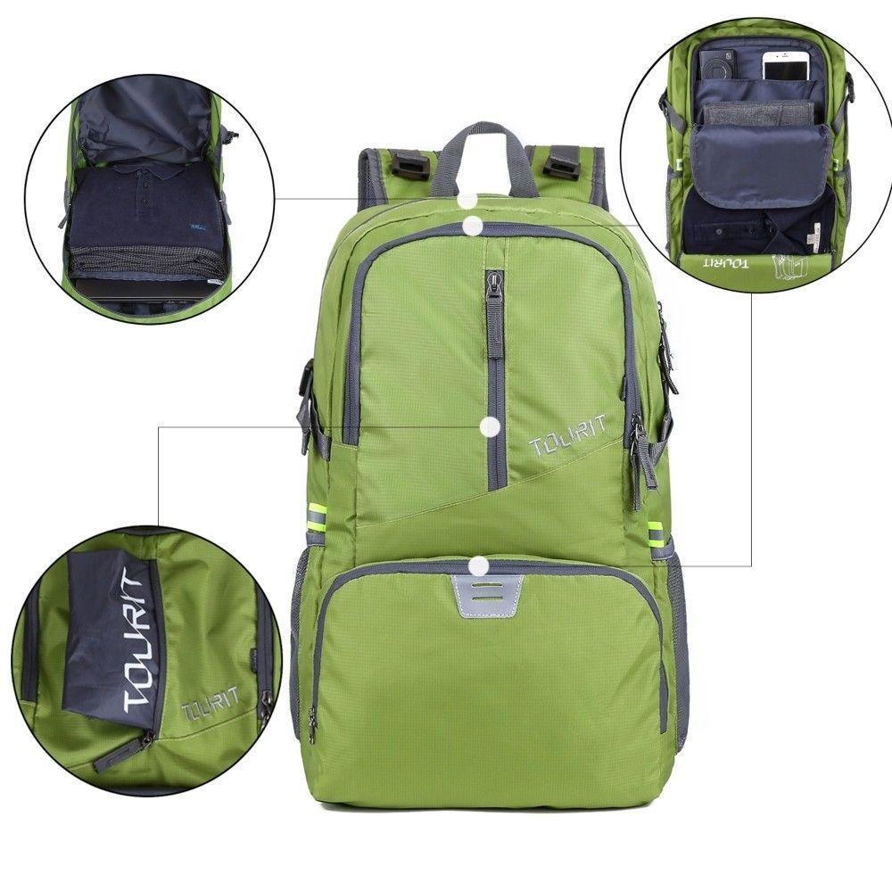 Tourit Mochila Senderismo Plegable de 35L - Verde-4