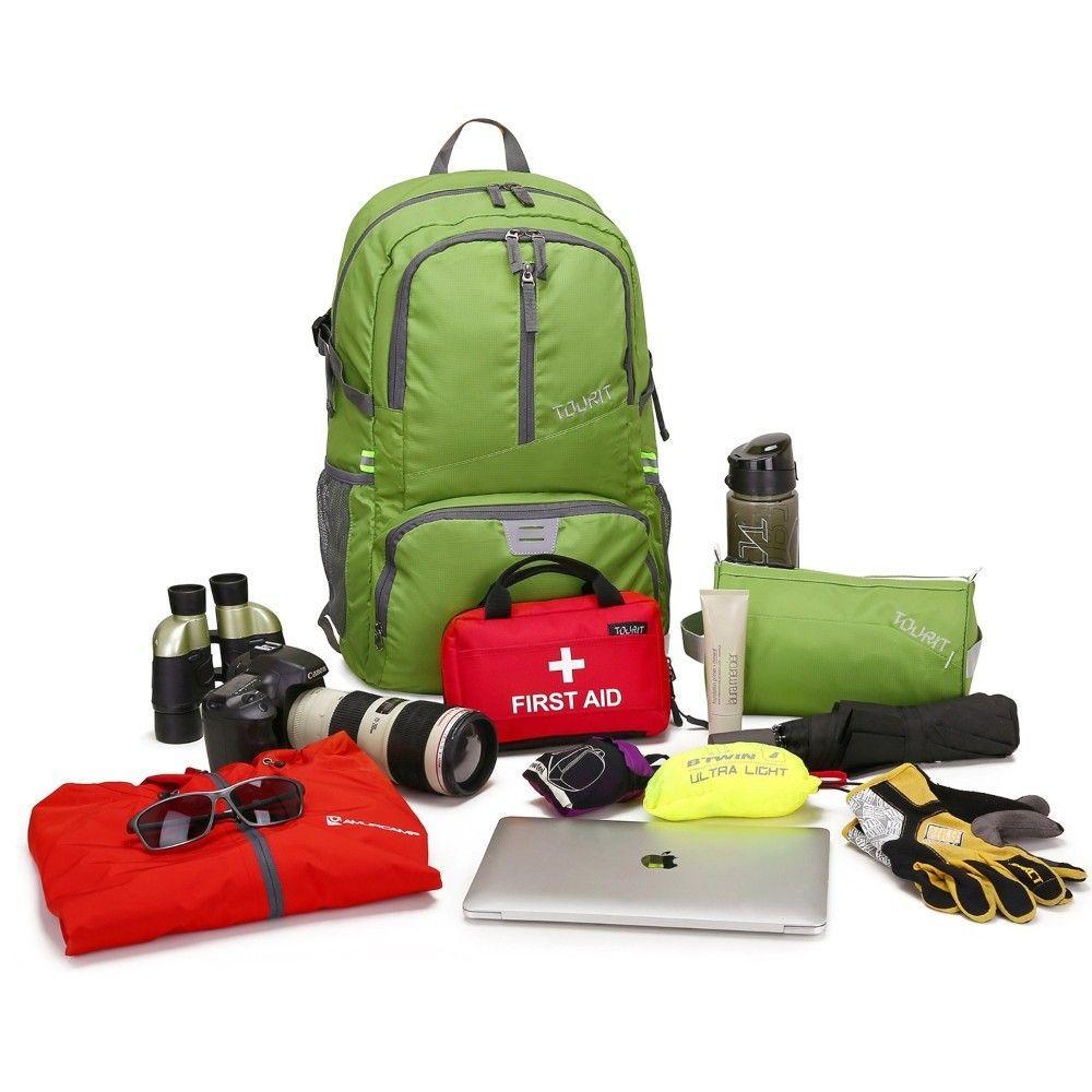 Tourit Mochila Senderismo Plegable de 35L - Verde-6
