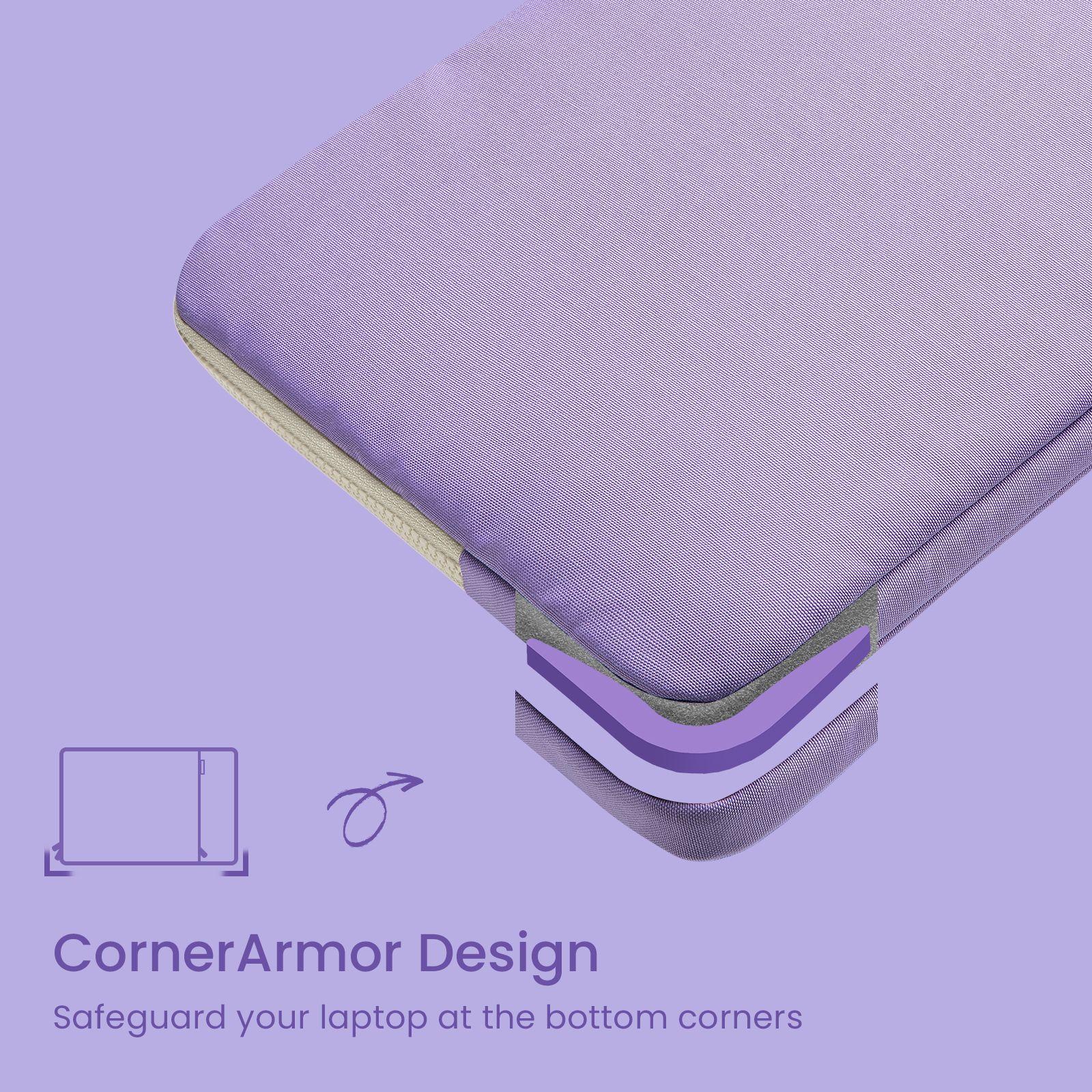 Tomtoc Funda Lady Para Macbook 13''+ organizador Violeta-4
