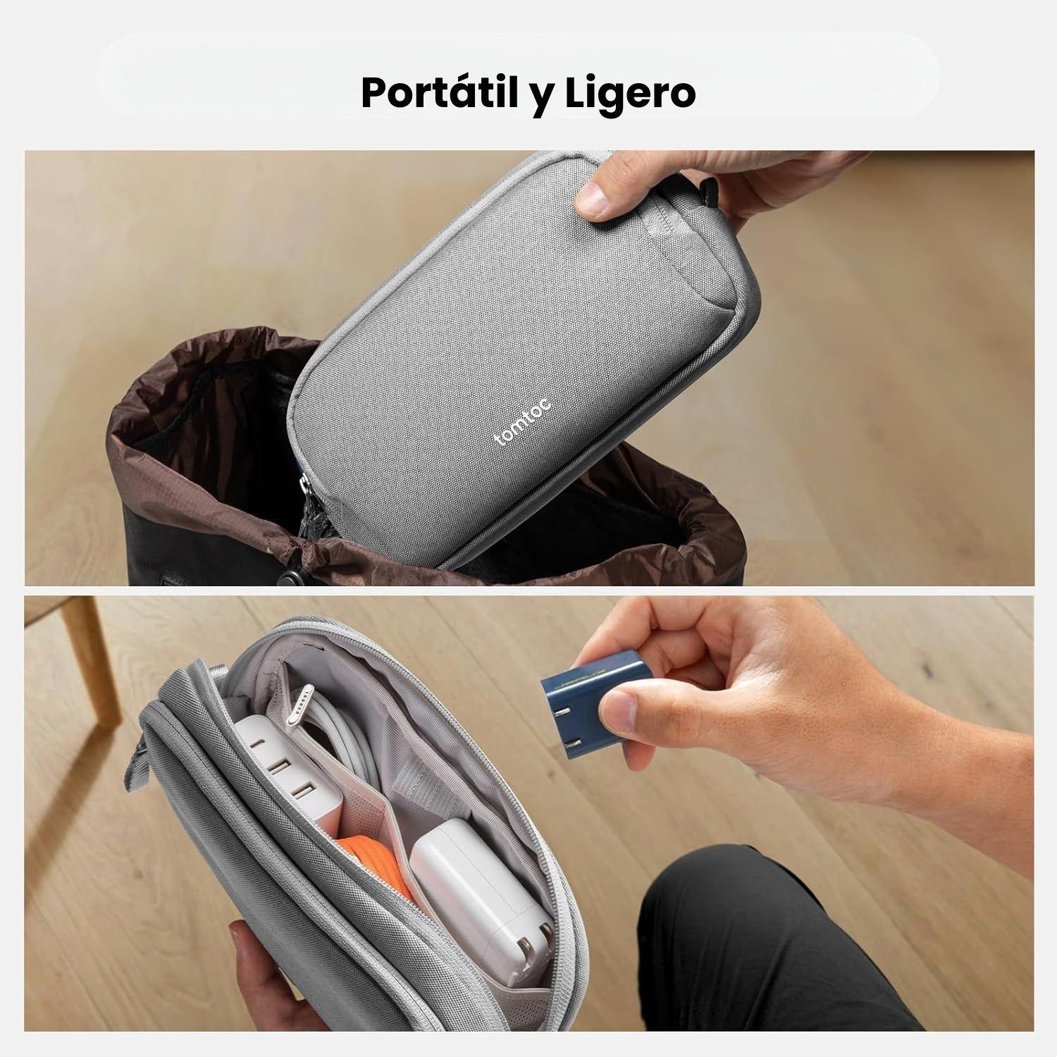 Tomtoc Estuche Light-T12 para Accesorios Electrónicos Mediano - Gris-6