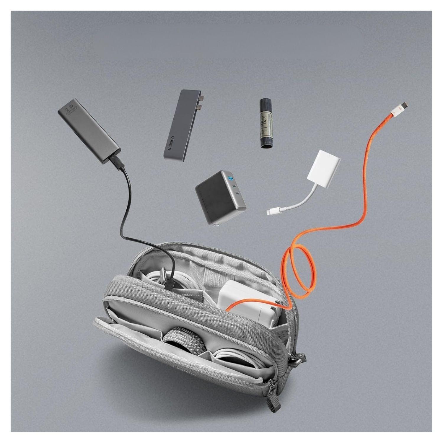 Tomtoc Estuche Light-T12 para Accesorios Electrónicos Mediano - Gris-3