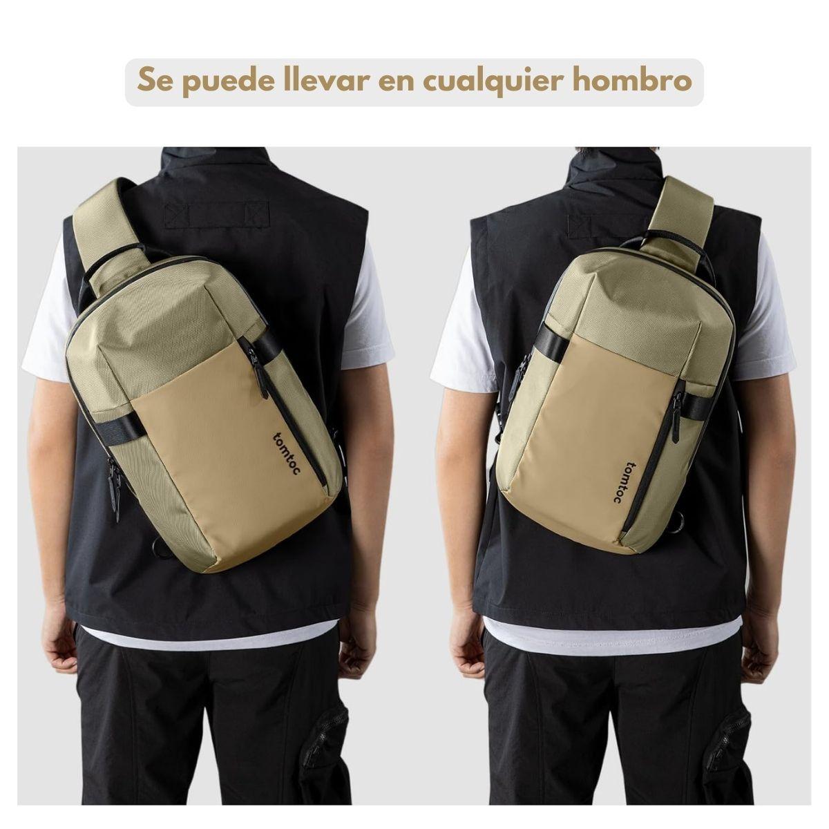 Tomtoc Bolso Sling Navigator-T24 para MacBook Pro 14" - Caqui-3