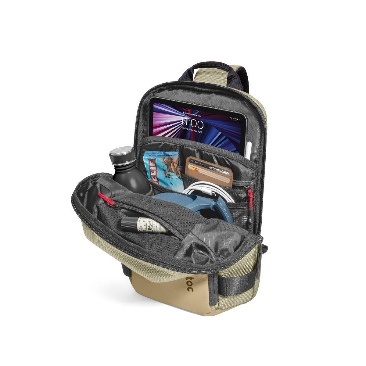 Tomtoc Bolso Sling Navigator-T24 para MacBook Pro 14" - Caqui-6