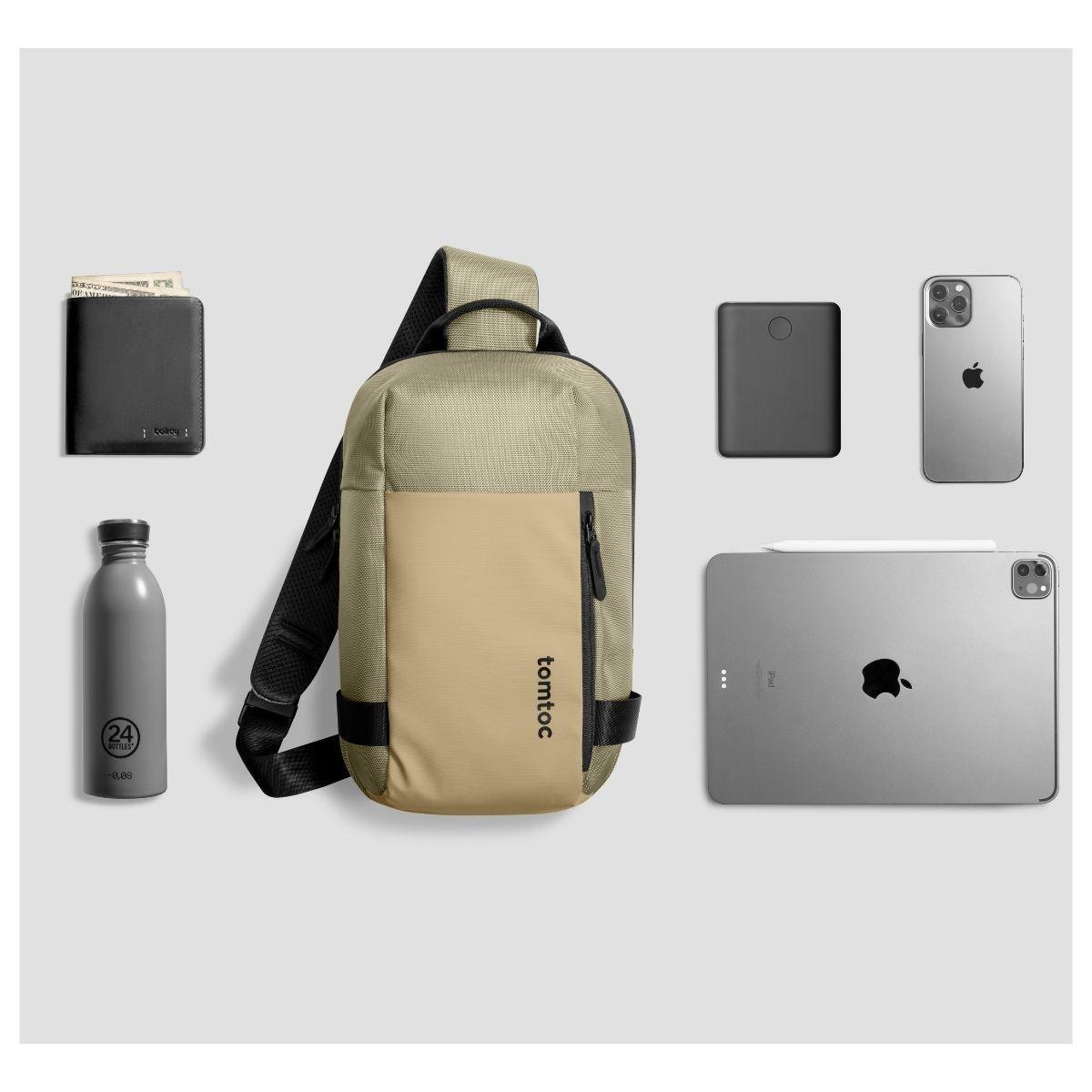 Tomtoc Bolso Sling Navigator-T24 para MacBook Pro 14" - Caqui-7