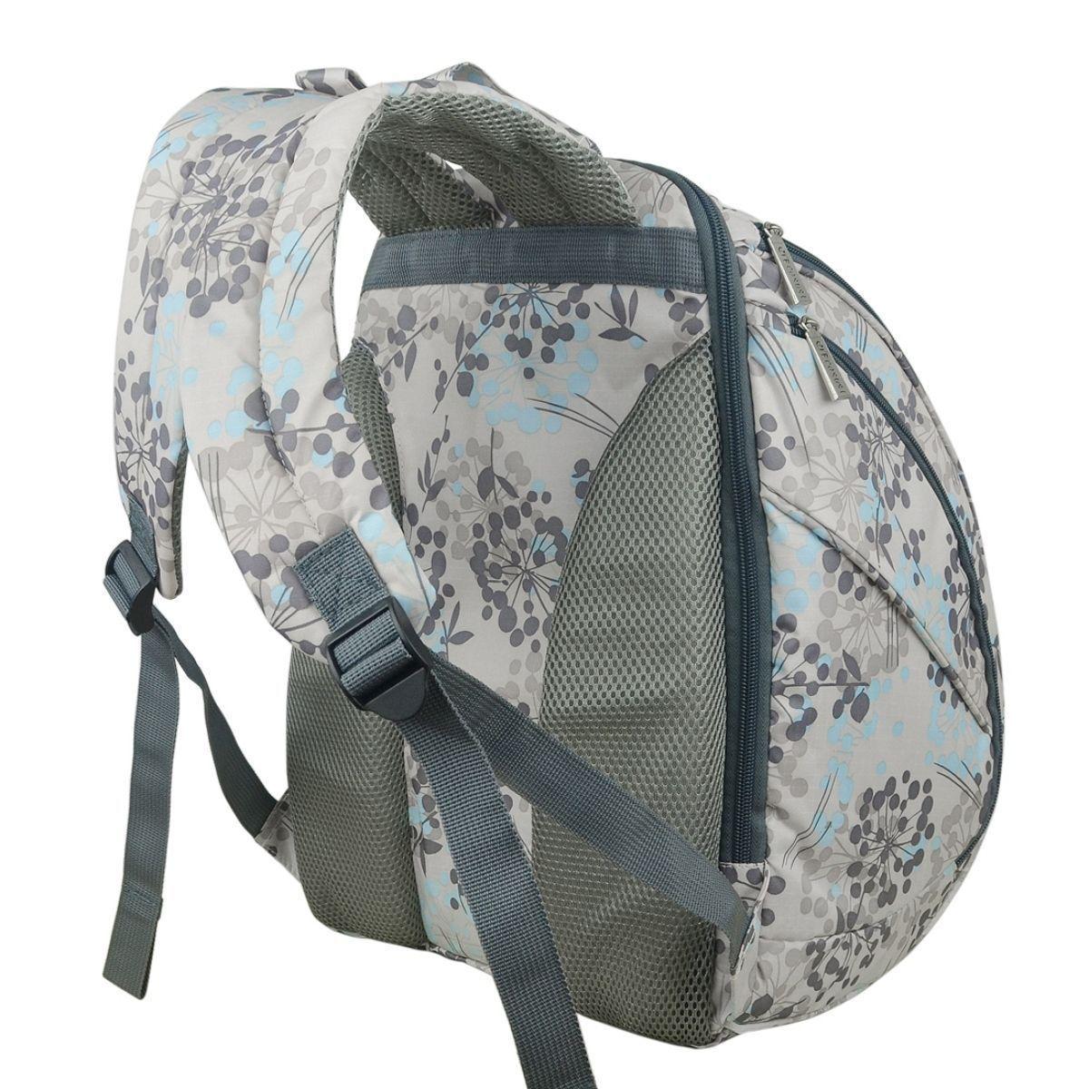 Mommore Mochila Maternal Pañalera 40x30cm - Flores Blanco-2