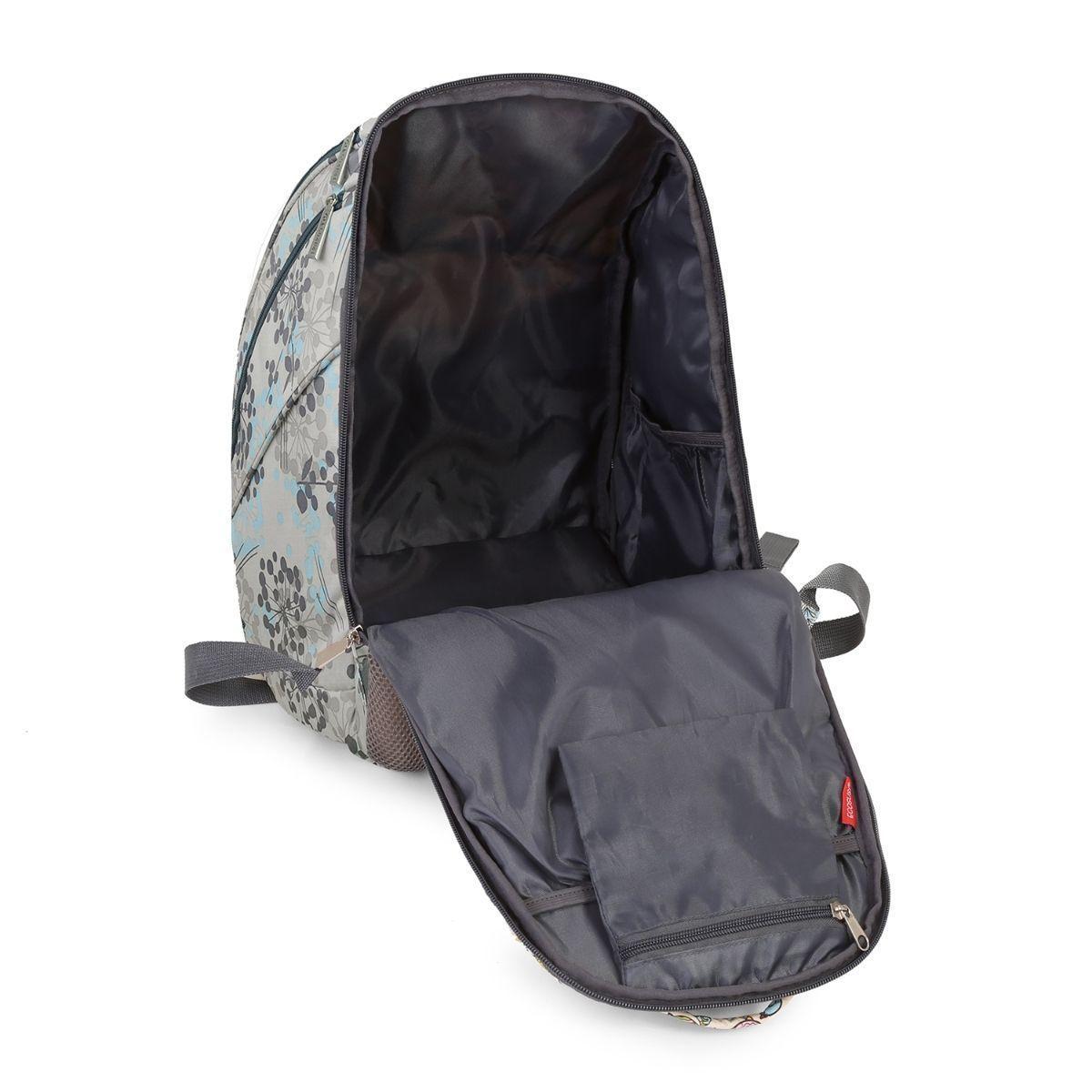 Mommore Mochila Maternal Pañalera 40x30cm - Flores Blanco-3
